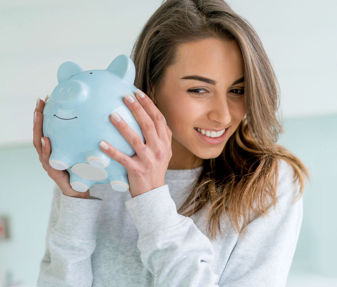 woman with piggy bank