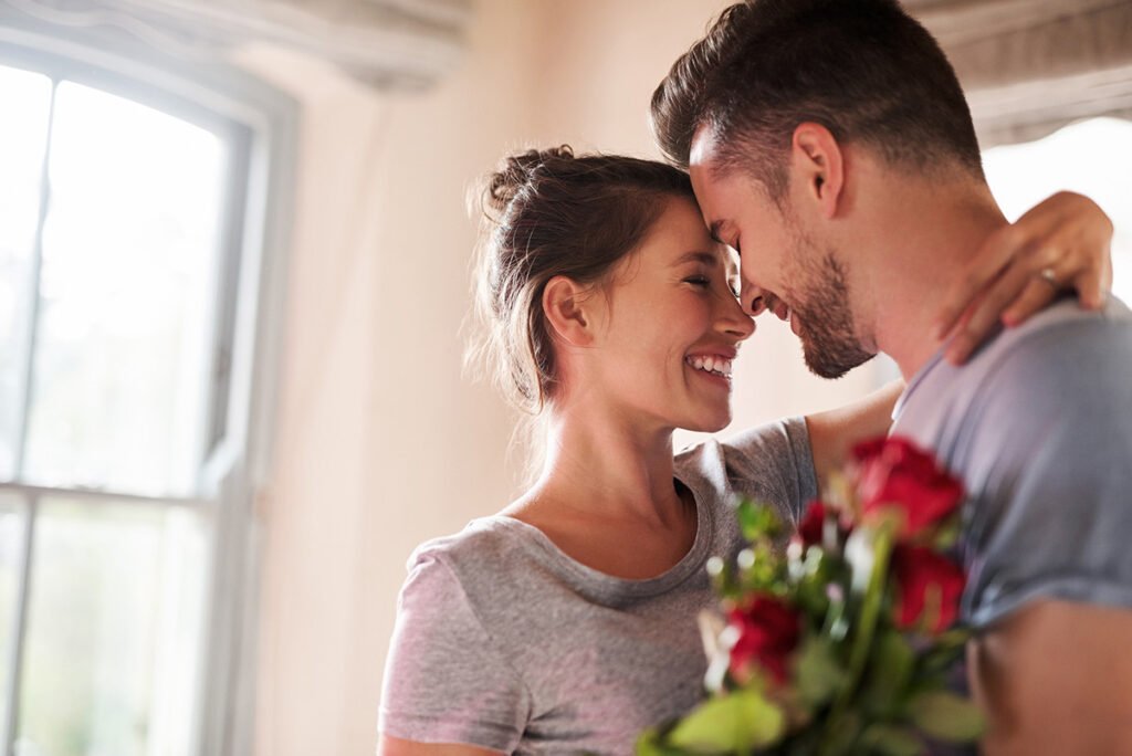 Man and Woman Enjoy their At-Home Valentine's Day 2021 in Little Rock