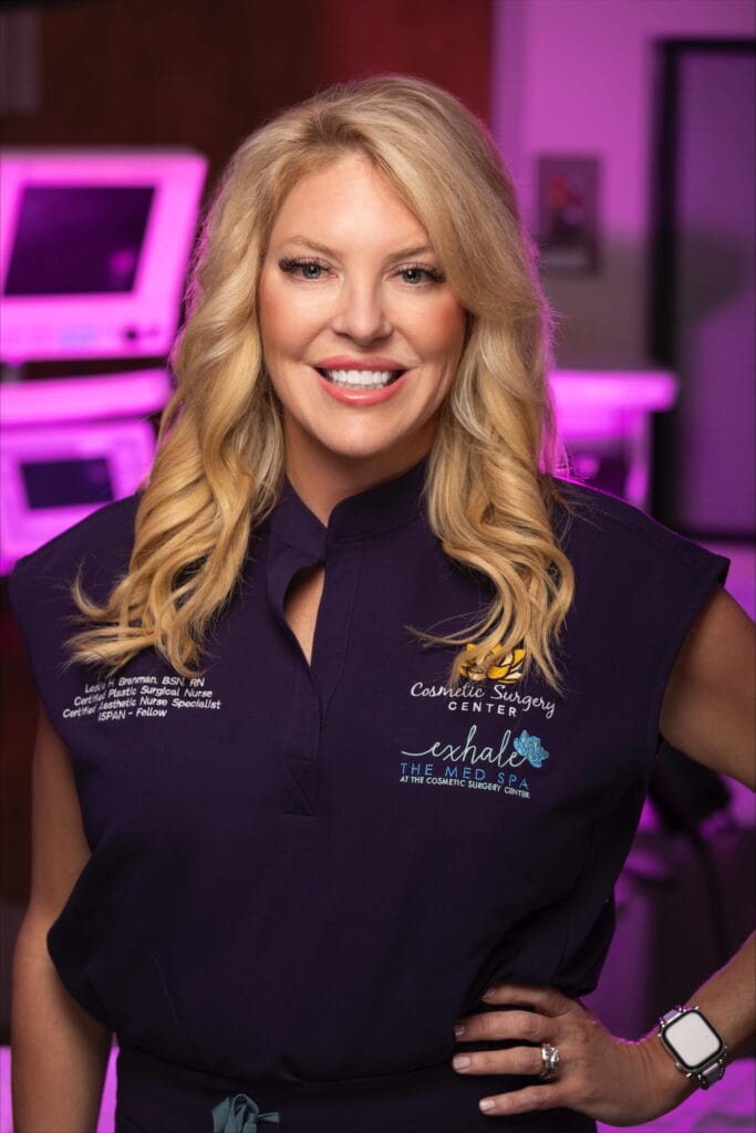Certified Plastic Surgery Nurse, Leslie Branman, RN, BSN